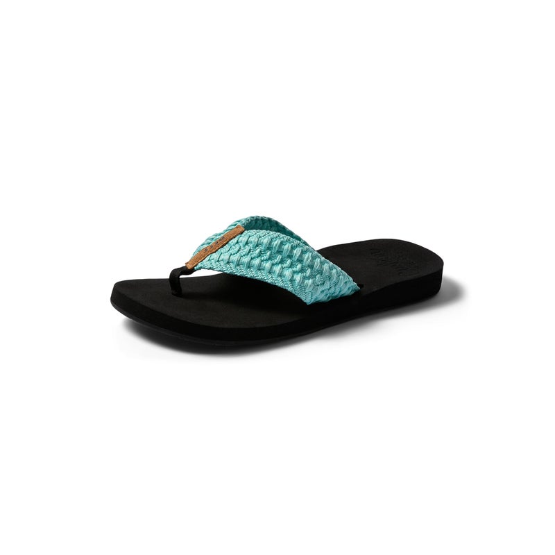 Reef Cushion Threads Womens Flip Flop, Ultra Soft Cushion Footbed, Arch Support, Aqua, 8 - Image 1